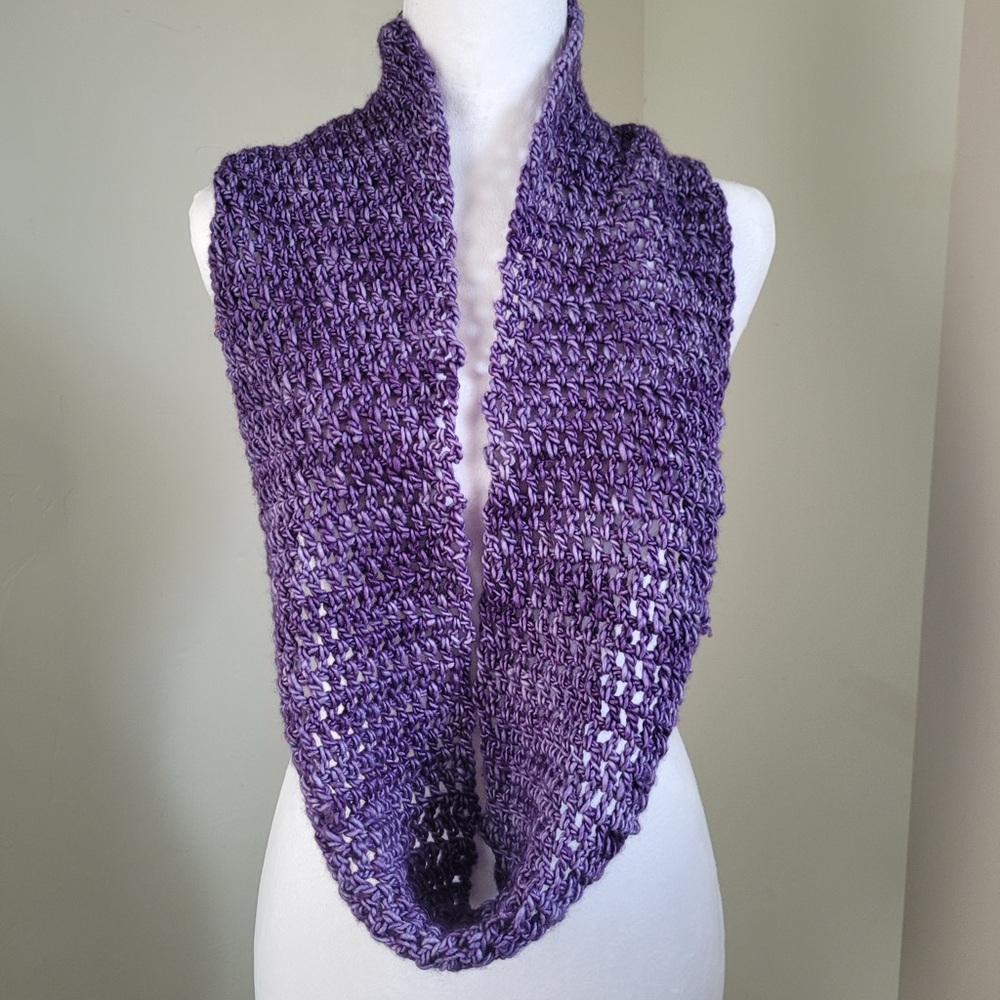 Deep Purple Textured Infinity Scarf